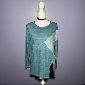NEW Boutique Teal Knit Asymmetrical Top